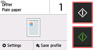 figure: Copy settings screen